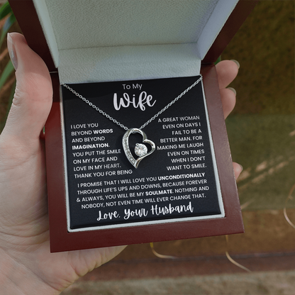 To My Wife - Love, your Husband Forever Love Necklace Gift Set CFG1100