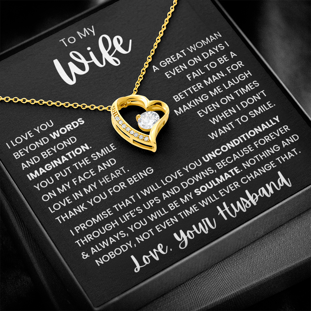 To My Wife - Love, your Husband Forever Love Necklace Gift Set CFG1100