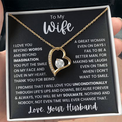 To My Wife - Love, your Husband Forever Love Necklace Gift Set CFG1100