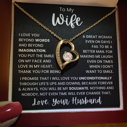 To My Wife - Love, your Husband Forever Love Necklace Gift Set CFG1100