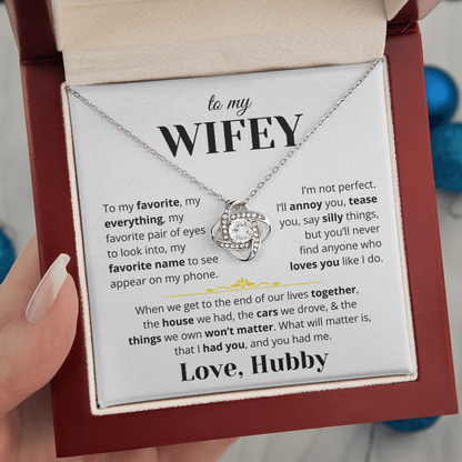 To My Wifey - Love Knot Gift Set