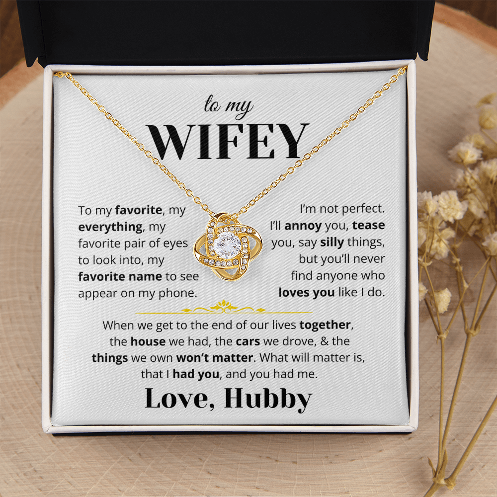 To My Wifey - Love Knot Gift Set