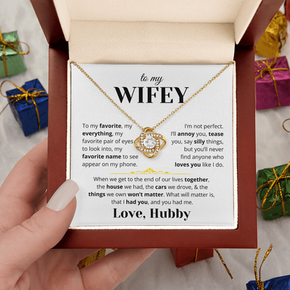 To My Wifey - Love Knot Gift Set