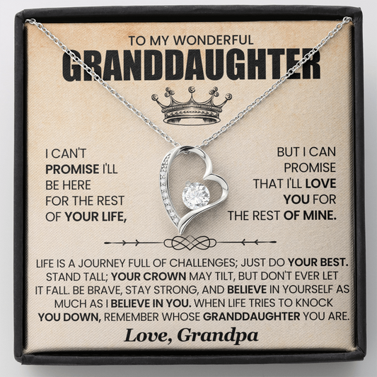 To My Wonderful Granddaughter - Forever Love Necklace Gift Set