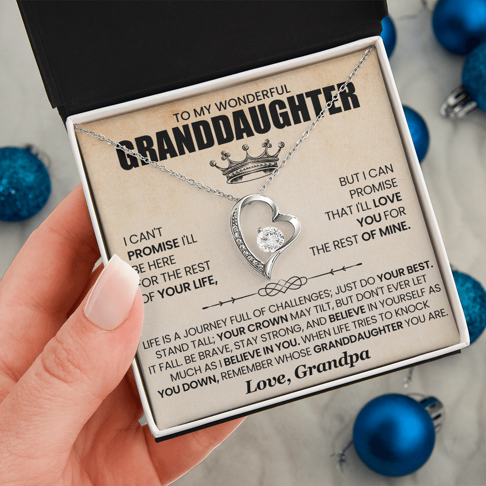 To My Wonderful Granddaughter - Forever Love Necklace Gift Set