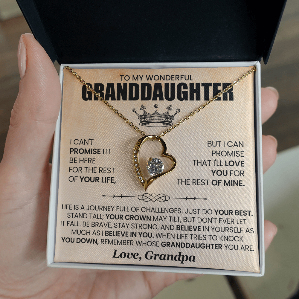 To My Wonderful Granddaughter - Forever Love Necklace Gift Set