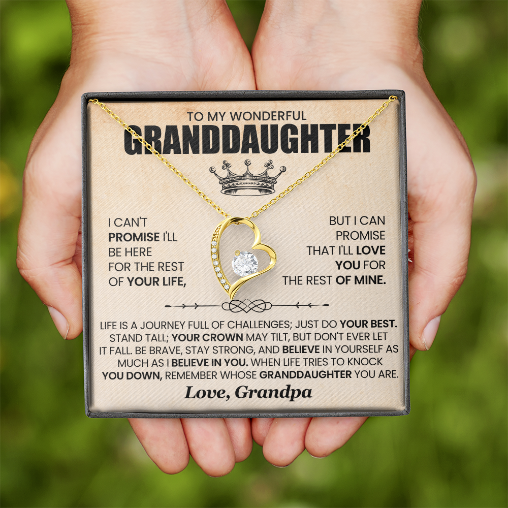 To My Wonderful Granddaughter - Forever Love Necklace Gift Set