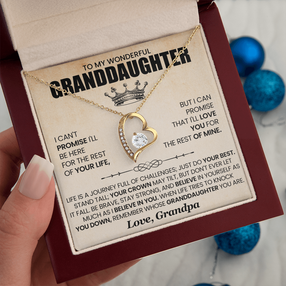 To My Wonderful Granddaughter - Forever Love Necklace Gift Set