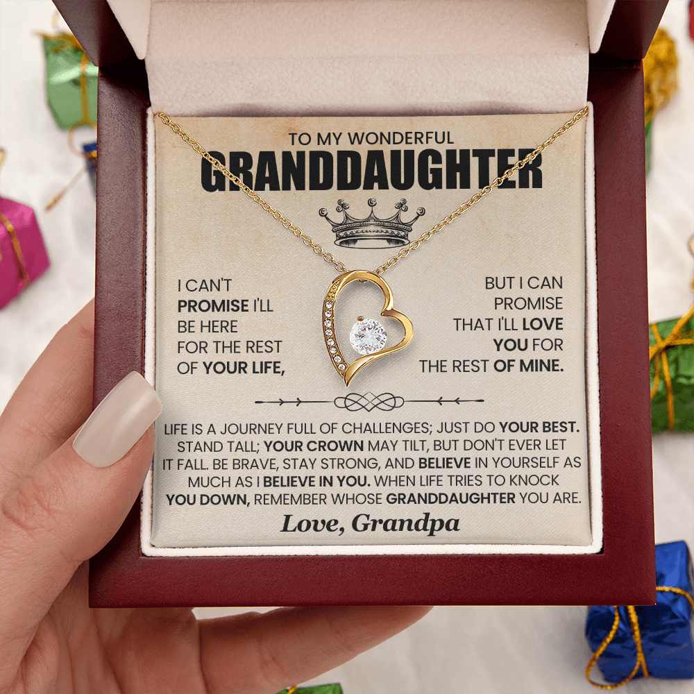To My Wonderful Granddaughter - Forever Love Necklace Gift Set