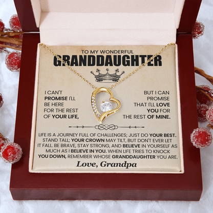 To My Wonderful Granddaughter - Forever Love Necklace Gift Set