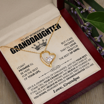 To My Wonderful Granddaughter - Forever Love Necklace Gift Set