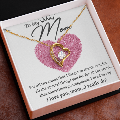 To my Mom! | Heart Pendant | Mothers Day
