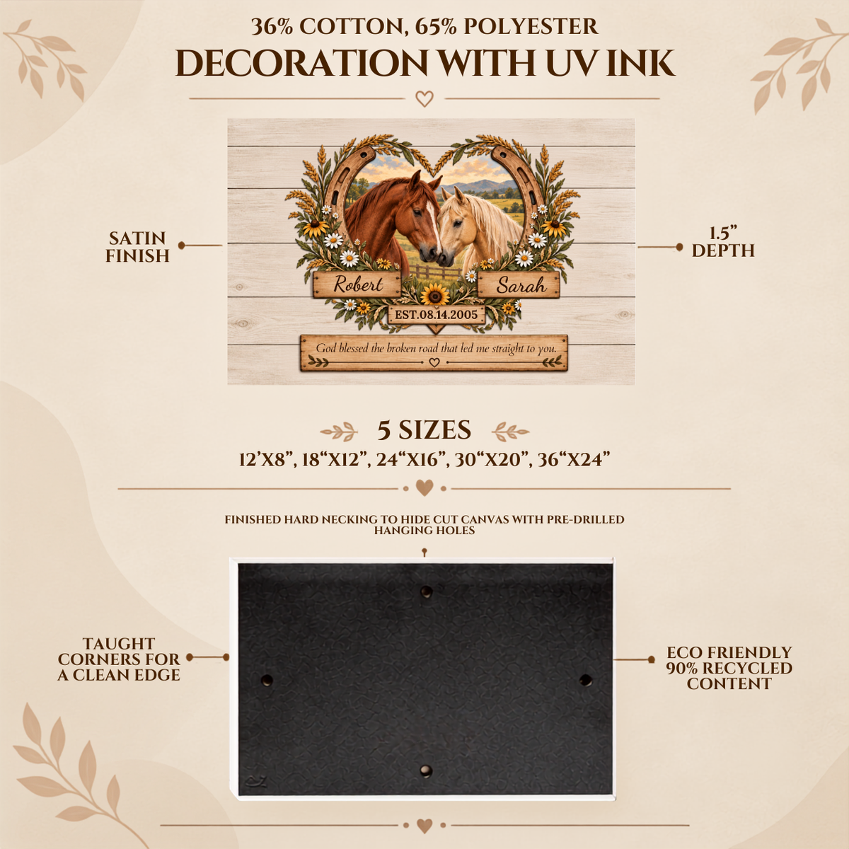 Personalized Equestrian Couple Artwork