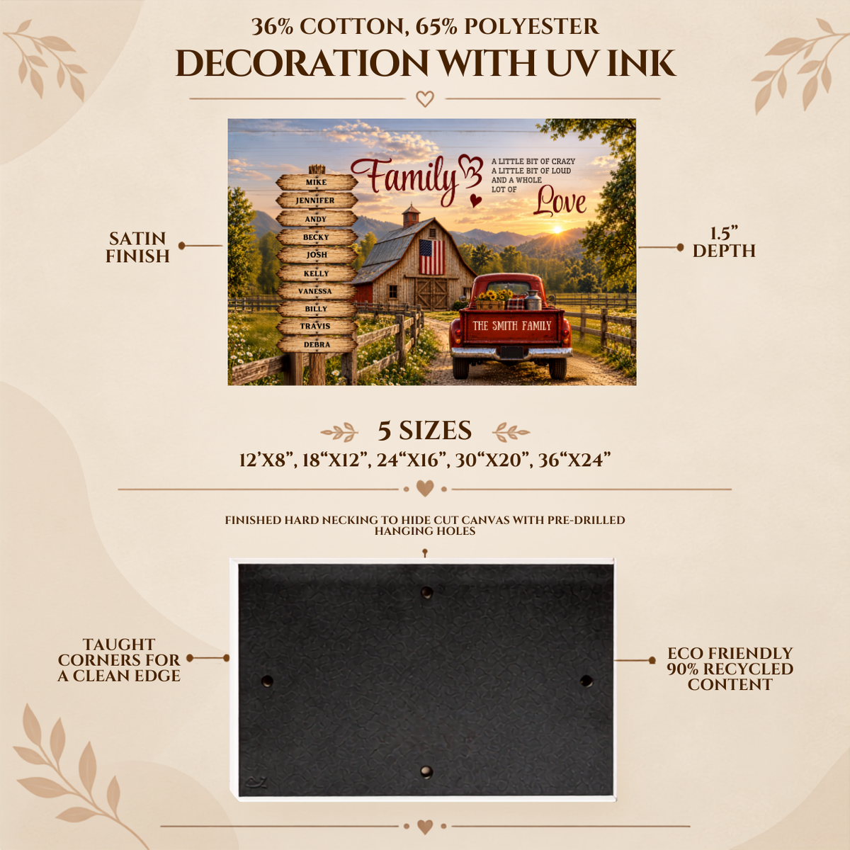 Rustic Family Keepsake Wall Art