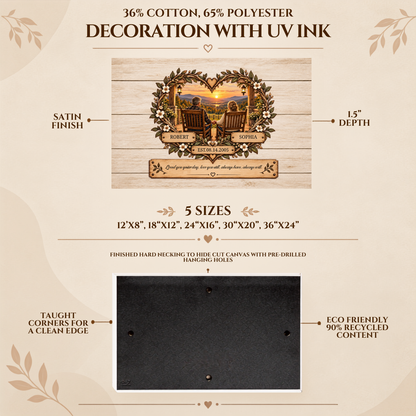 Rustic Couple Sunset Wall Art