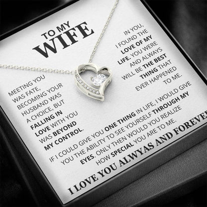 Wife Heart Necklace | Meeting you was fate
