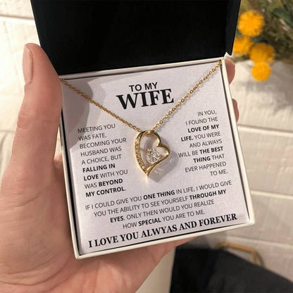 Wife Heart Necklace | Meeting you was fate