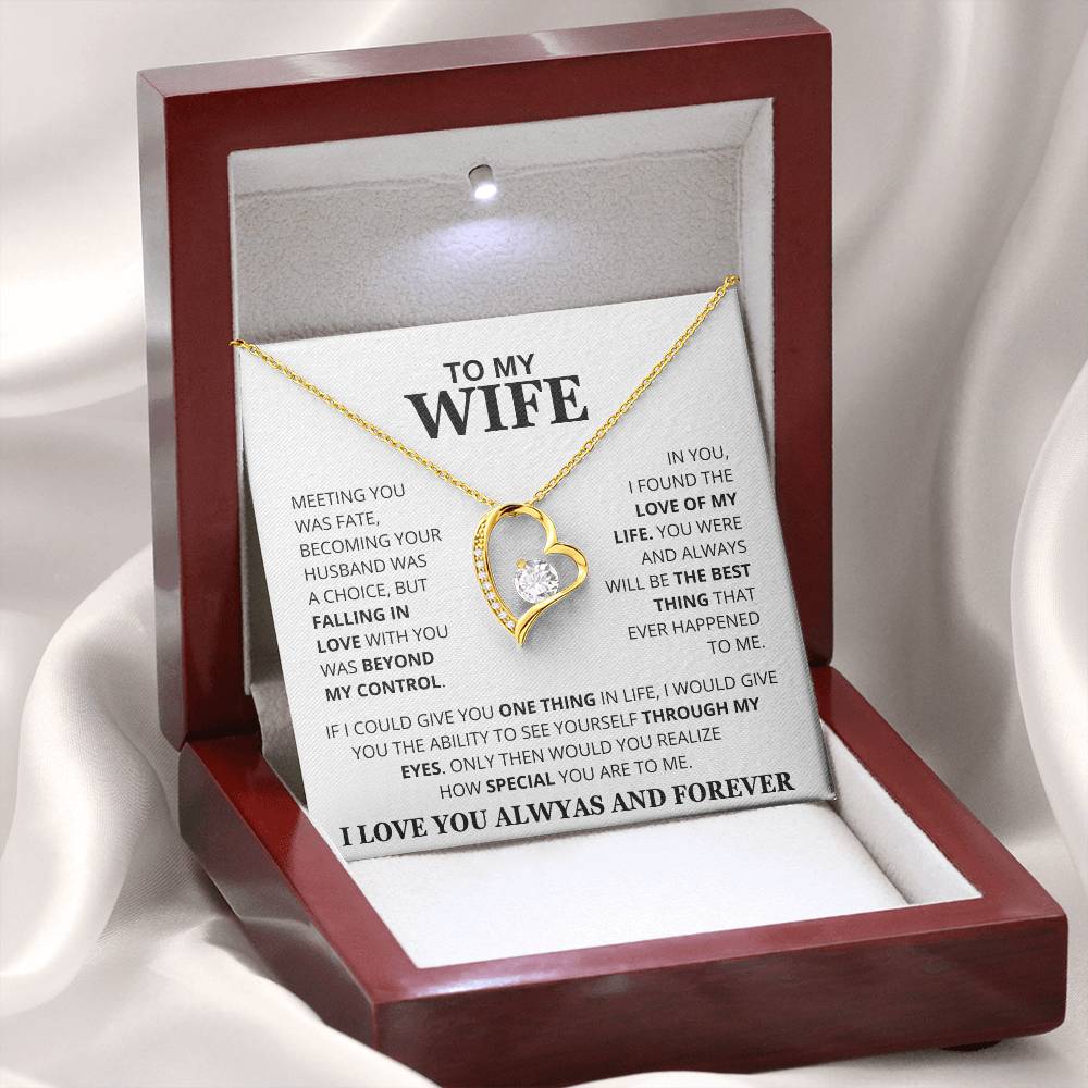 Wife Heart Necklace | Meeting you was fate