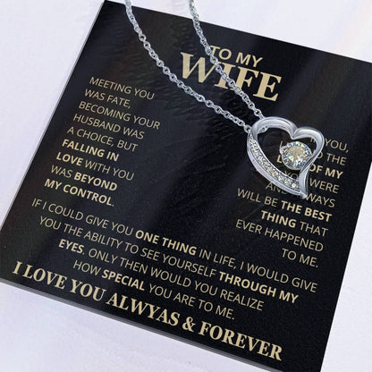Wife Heart Necklace | Meeting you was fate |