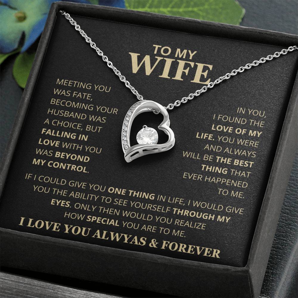 Wife Heart Necklace | Meeting you was fate |