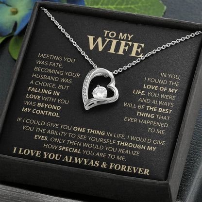 Wife Heart Necklace | Meeting you was fate |