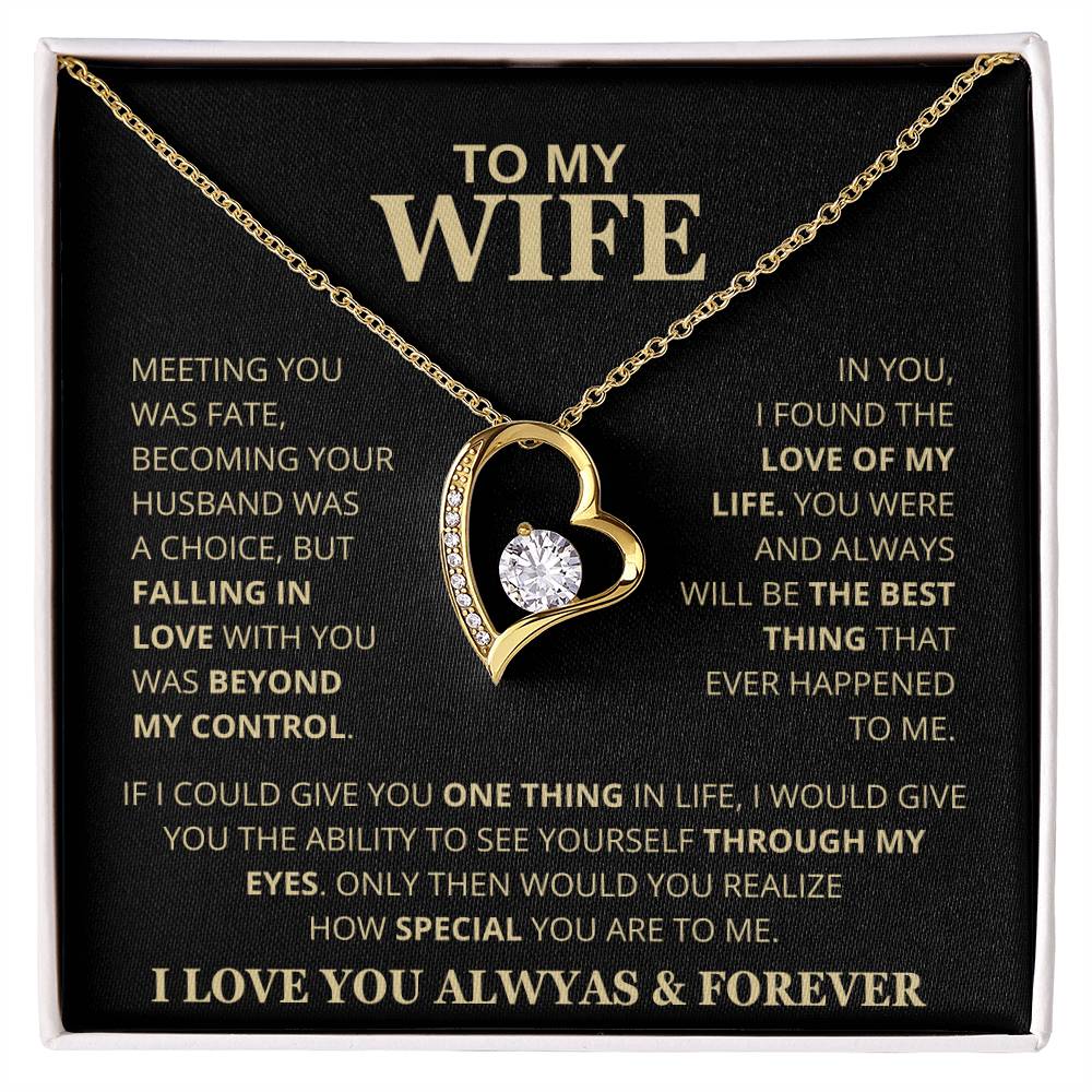 Wife Heart Necklace | Meeting you was fate |