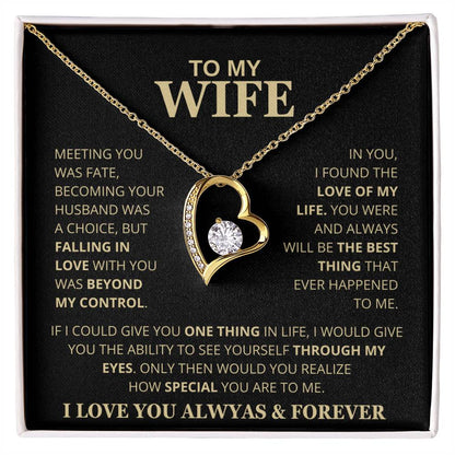 Wife Heart Necklace | Meeting you was fate |