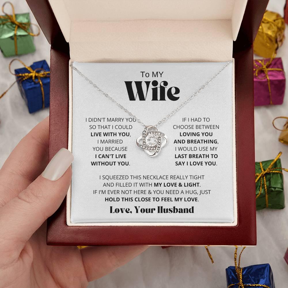 [Almost Sold Out] Wife - I Love You - Love Knot Necklace - Charming Family Gift