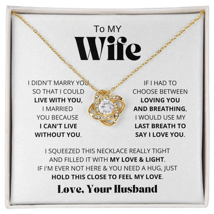 [Almost Sold Out] Wife - I Love You - Love Knot Necklace - Charming Family Gift