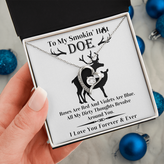 Wife - Roses Are Red Forever Love Necklace