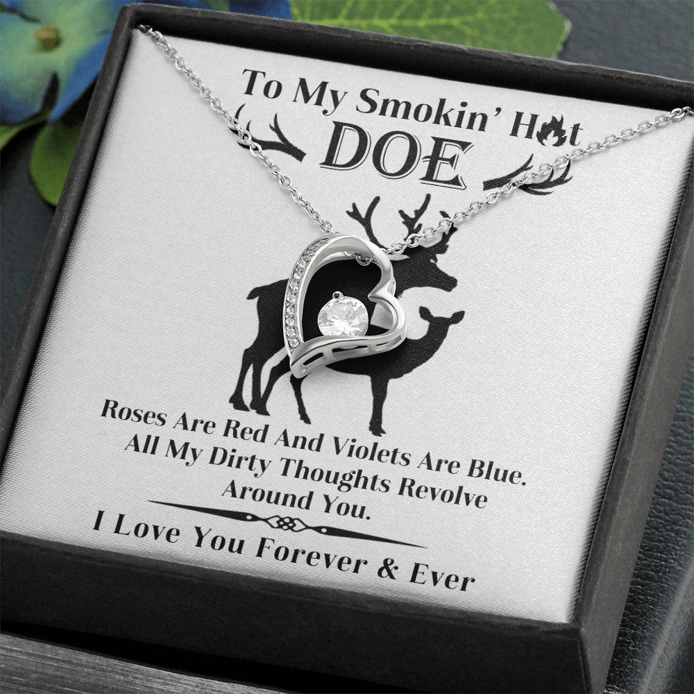 Wife - Roses Are Red Forever Love Necklace