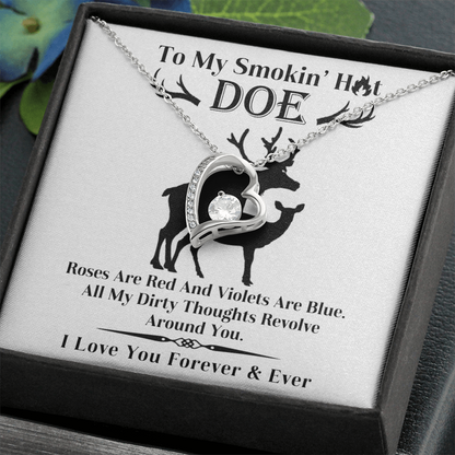 Wife - Roses Are Red Forever Love Necklace