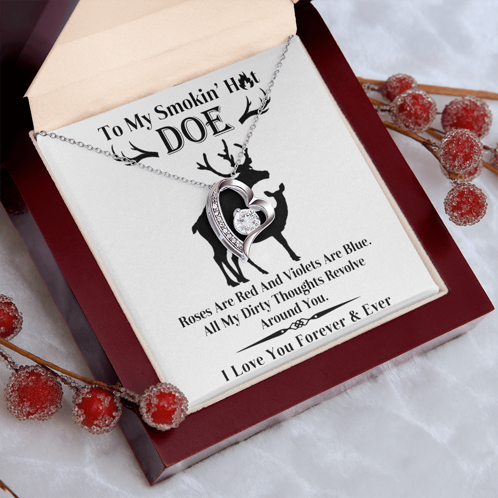 Wife - Roses Are Red Forever Love Necklace