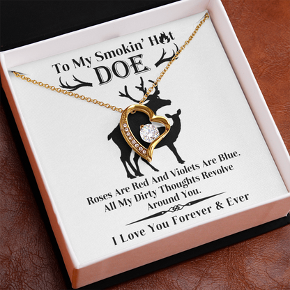 Wife - Roses Are Red Forever Love Necklace