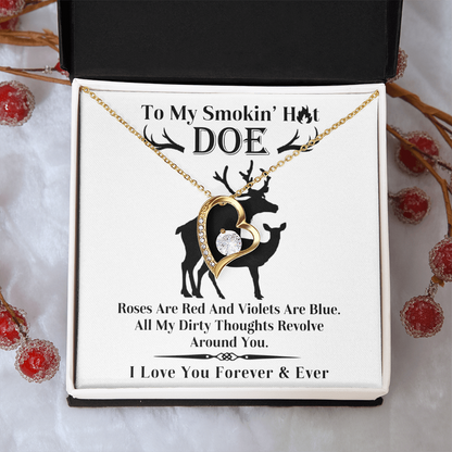 Wife - Roses Are Red Forever Love Necklace