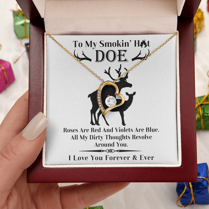 Wife - Roses Are Red Forever Love Necklace