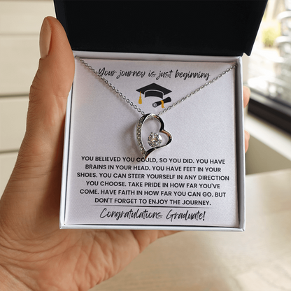 Your Journey is Just Beginning - Congratulations Graduate! - Forever Love Necklace Gift Set