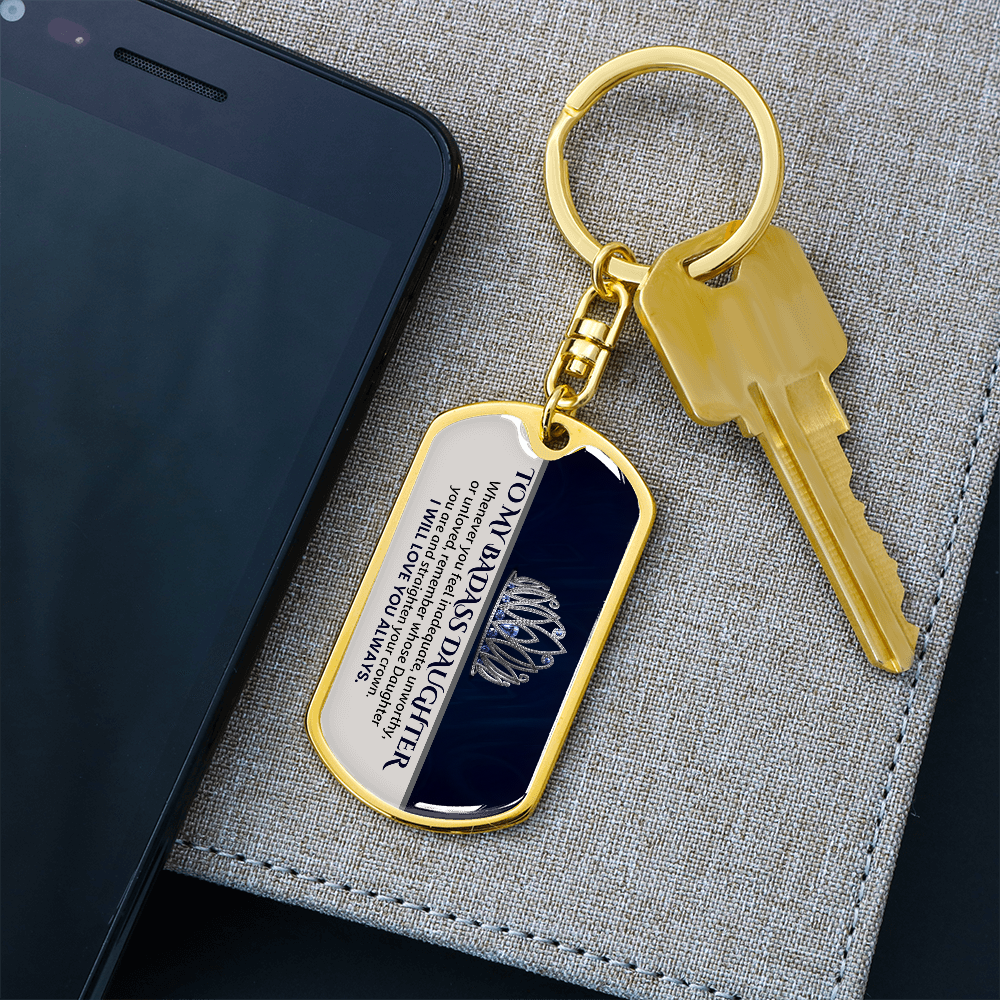 To my badass daughter keychain - Gift ideas for adult daughter present ideas - CFG