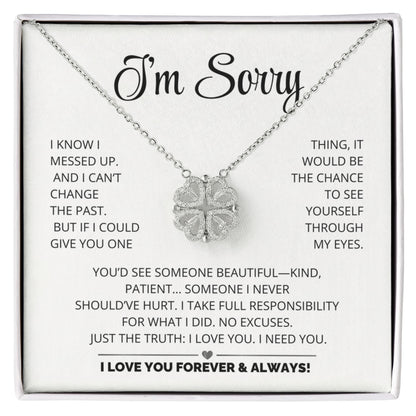 Apology Gift For Her - Magnetic Hearts Necklace