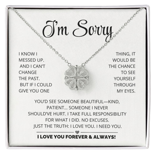 Apology Gift For Her - Magnetic Hearts Necklace - CHARMING FAMILY GIFT LLC 