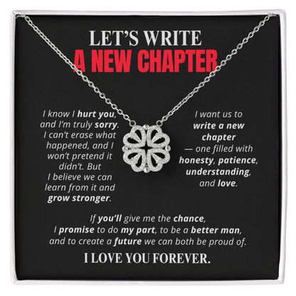 Let's Write a New Chapter Necklace for Her – Magnetic Hearts Apology Gift