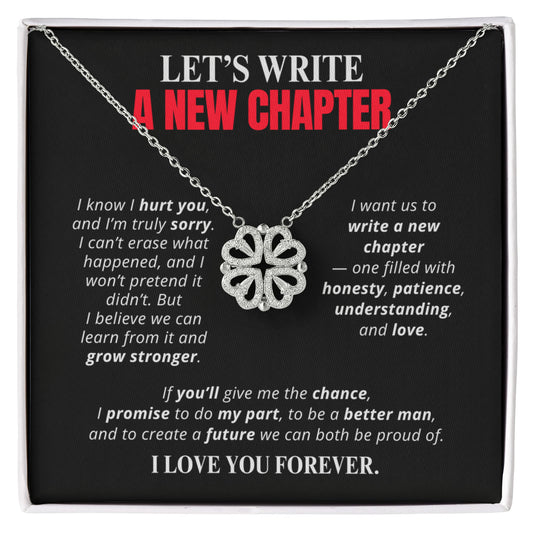 Let's Write a New Chapter Necklace for Her – Magnetic Hearts Apology Gift