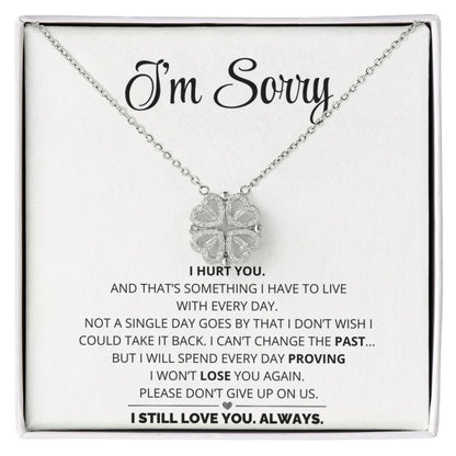 Apology Gift For Her - I Still Love You, Always - Magnetic Hearts Necklace