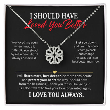I Should Have Loved You Better Necklace for Her – Magnetic Hearts Apology Gift