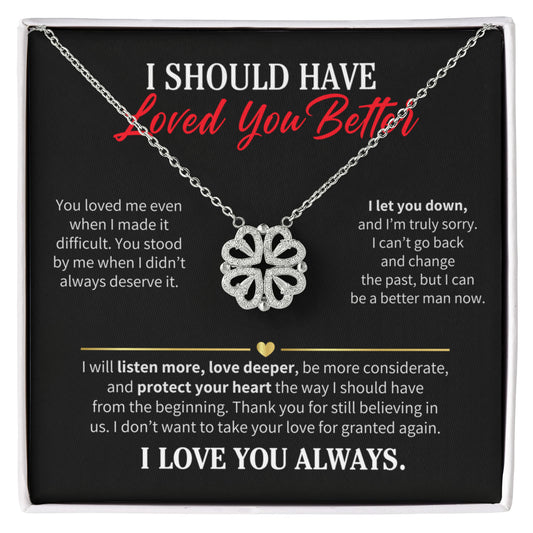 I Should Have Loved You Better Necklace for Her – Magnetic Hearts Apology Gift