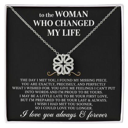 To the Woman Who Changed My Life - Infinity Love Necklace