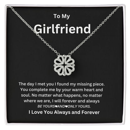 To My Girlfriend - Magnetic Hearts Necklace Gift Set