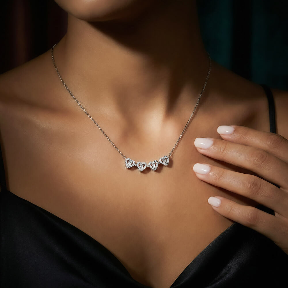 To My Wonderful Niece - Magnetic Hearts Necklace Gift Set