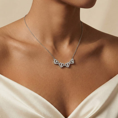 To My Girlfriend - Magnetic Hearts Necklace Gift Set