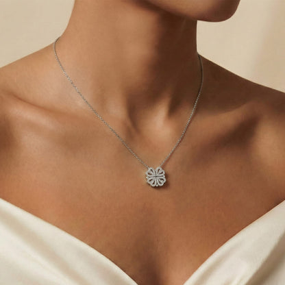 To My Girlfriend - Magnetic Hearts Necklace Gift Set